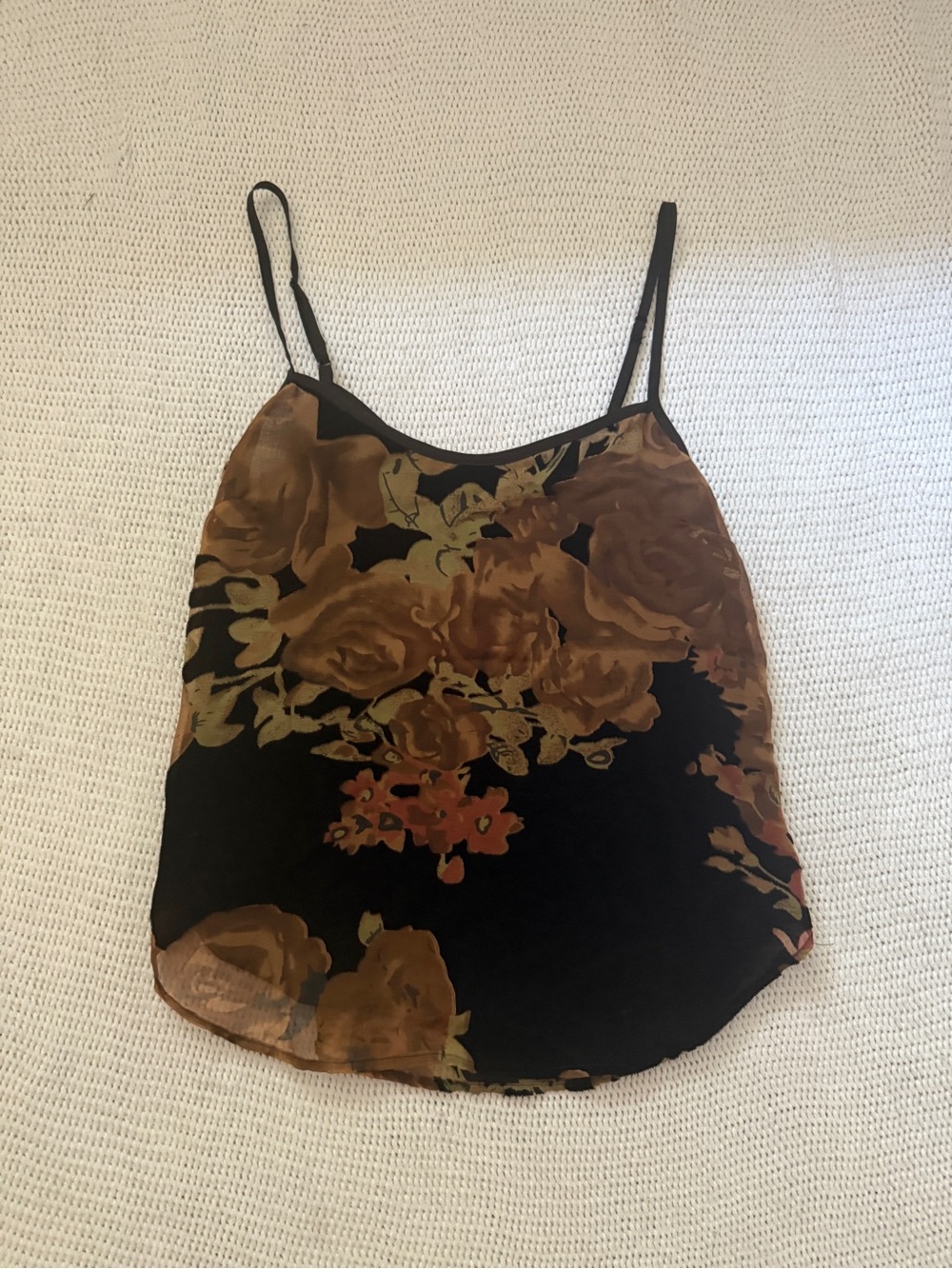 Anthropologie Meadow Rue Floral Sheer Chiffon Camisole Tank Top XXS